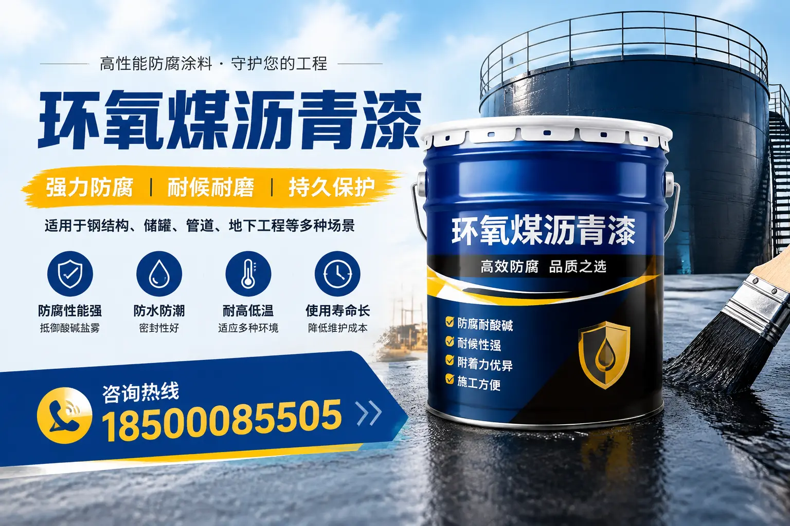 环氧煤沥青漆在工业中的应用，邢台企业的选择
